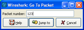 "GO to packet/转到指定包"对话框