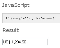 jQuery Price Format Plugin