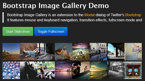 Twitter Bootstrap Image Gallery